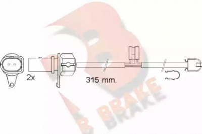 R BRAKE 610569rb -  Сигнализатор, износ тормозных колодок
